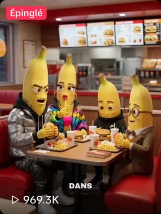 Les bananes au fast-food, 969 000 vues