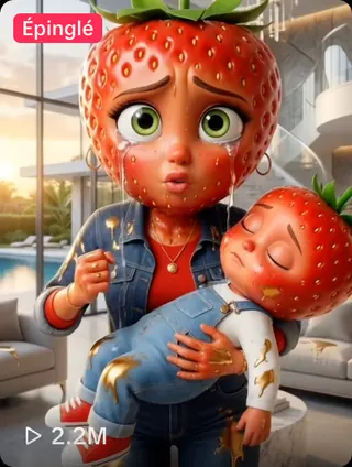 La fraise et son bébé, 2,2 millions de vues